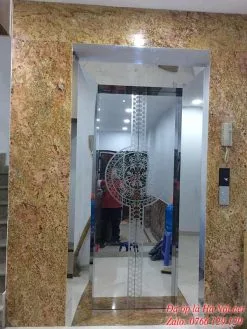 Đá vàng hoàng gia ốp thang máy
