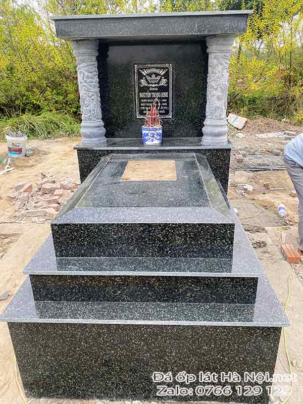Thi công mộ đá granite tại Ứng Hòa Mộ đá granite